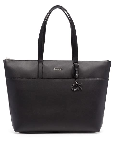 best price calvin klein faux leather tote